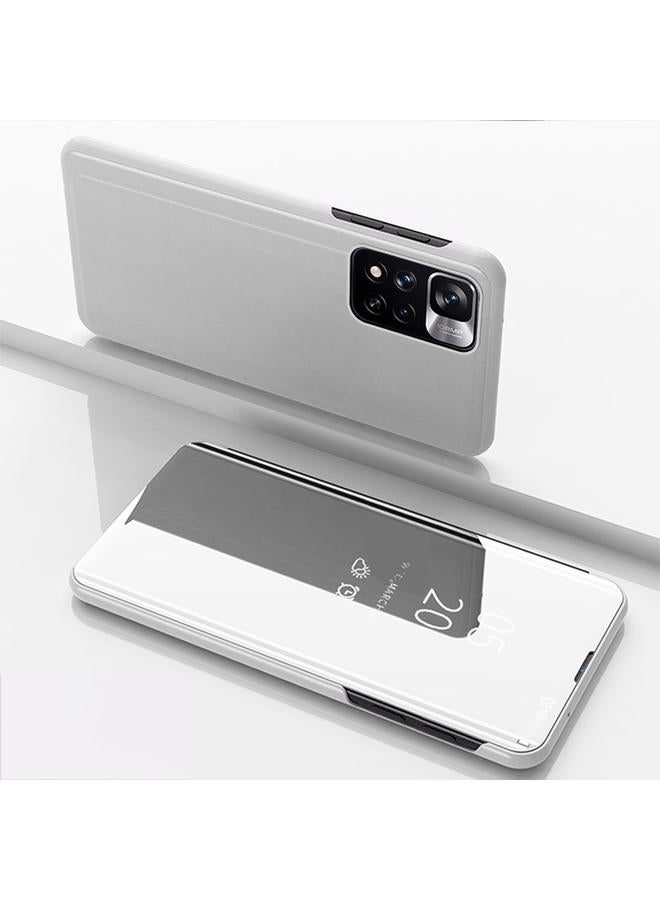 The Bros Case For Xiaomi Redmi Note 11 Pro Plated Mirror Kickstand Flip Leather Phone Case