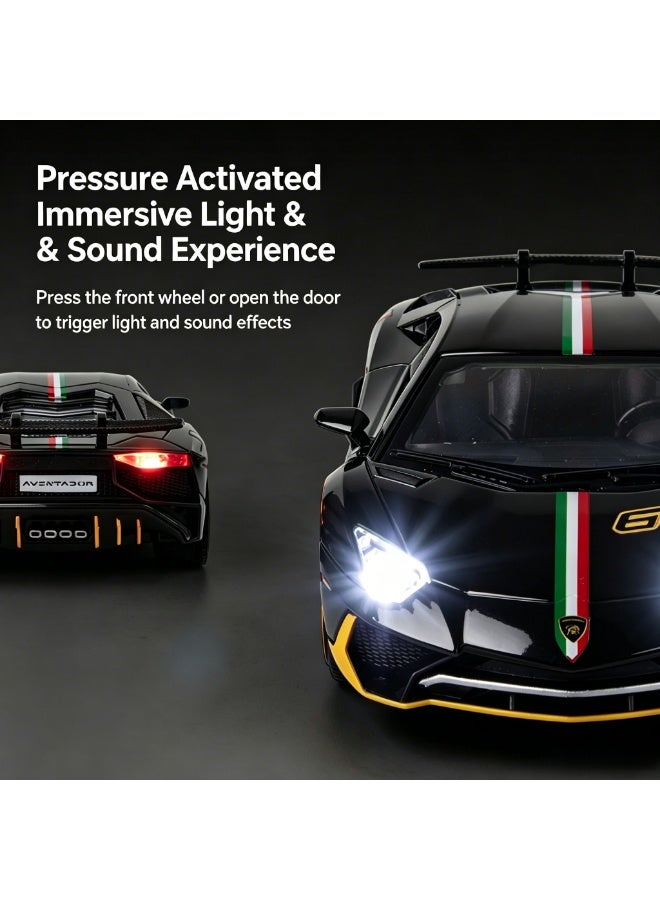 LAMBORGHINI High-Detail Alloy Car Model with Realistic Lighting & Sound Effects, 1:32 Scale Die-Cast Vehicle, Collectible Display Model for Adults & Kids - Image 4