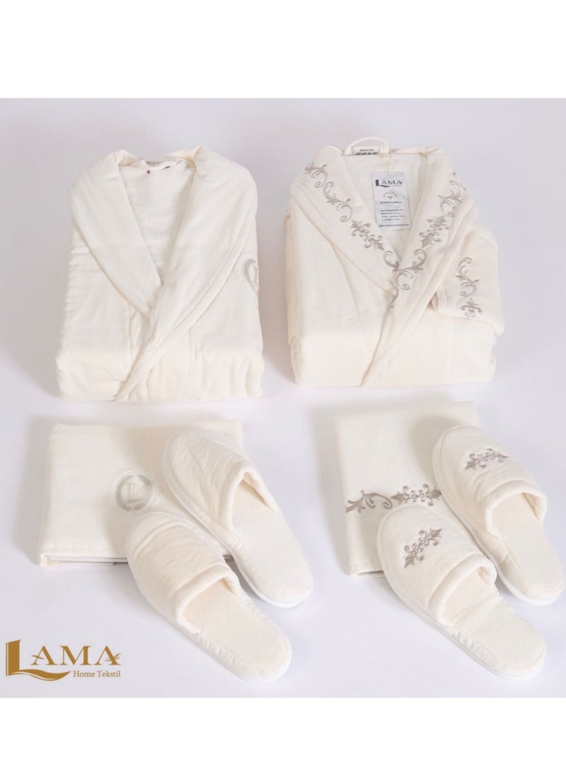 LAMA Home Tekstil - Set Bath Robe Vienna Cables - Image 1