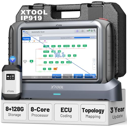 XTOOL IP919 AI-Assisted Diagnostic Scanner for Car, 2026 Ver.Bidirectional Scan Tool with Topology Map, ECU C0ding,8-Core Processor, 51+ Resets, All System OBD2 Scanner, 3-Y Free Update - Image 1