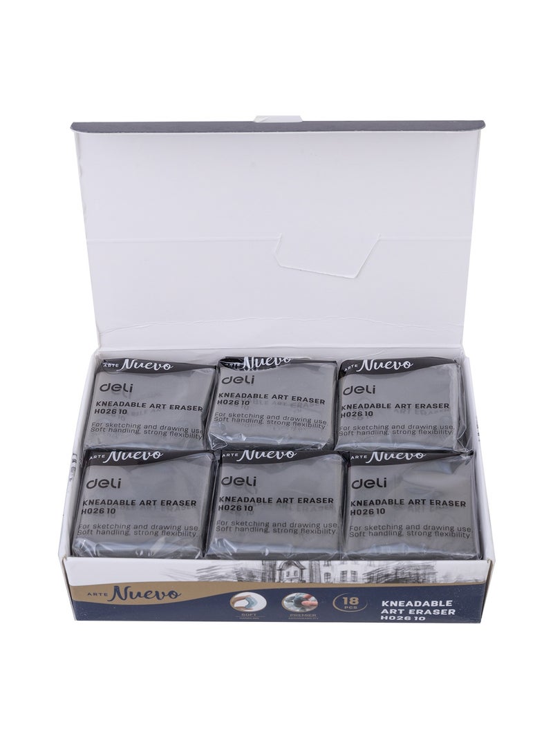 ديلي ممحاة فنية عجن EH02610 باللون الرمادي – مثالية للرسم والتظليل وتصحيح الأعمال الفنية - Image 2