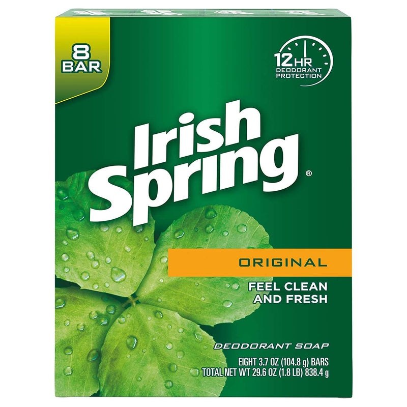Irish Spring صابون ديو درانت إيريش سبرينغ الأصلي للجنسين، 3.75 أونصة، 8 قطع - Image 1