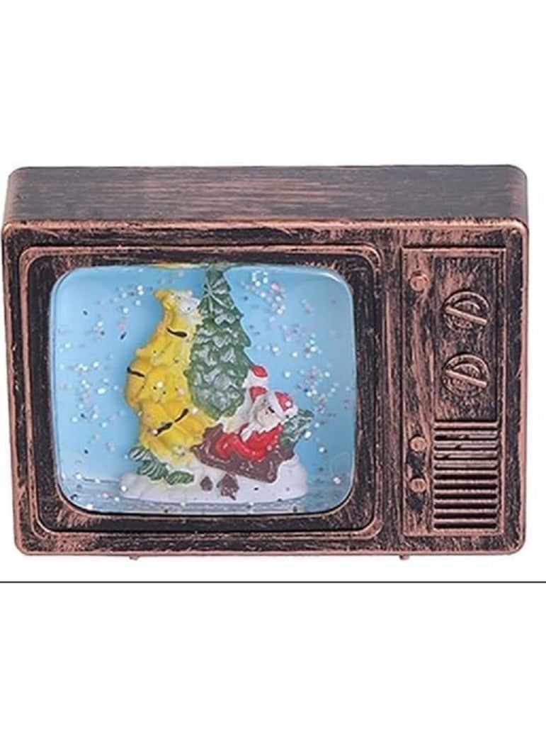 TV Decorations Water Flood Wind Lamp Light Christmas Decorations Kids Portable Gift Window Hanging Night Light Din 60ml (D, One Size) - Image 1