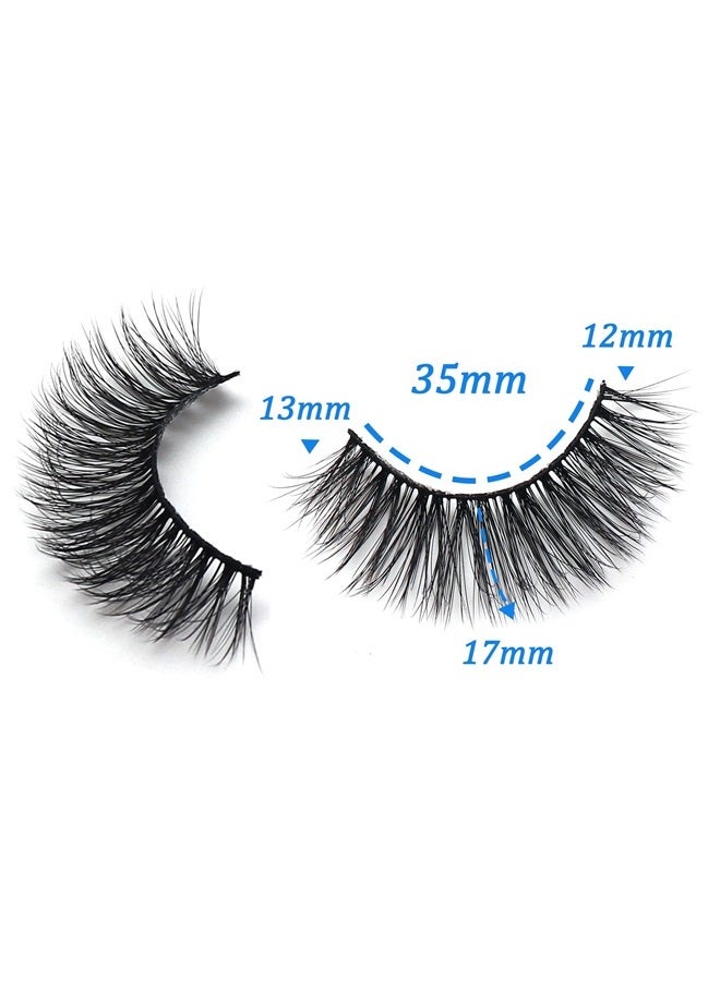 Losha Lashes 18mm Fluffy Natural Look Eyelashes Light Volume 14 Pairs Pack for Makeup (M809) - Image 3