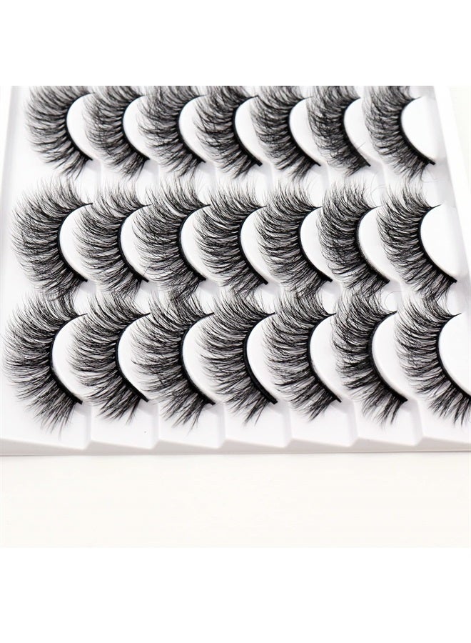Losha Lashes 18mm Fluffy Natural Look Eyelashes Light Volume 14 Pairs Pack for Makeup (M809) - Image 4