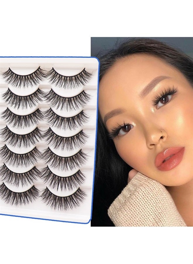 Losha Lashes 18mm Fluffy Natural Look Eyelashes Light Volume 14 Pairs Pack for Makeup (M809) - Image 2