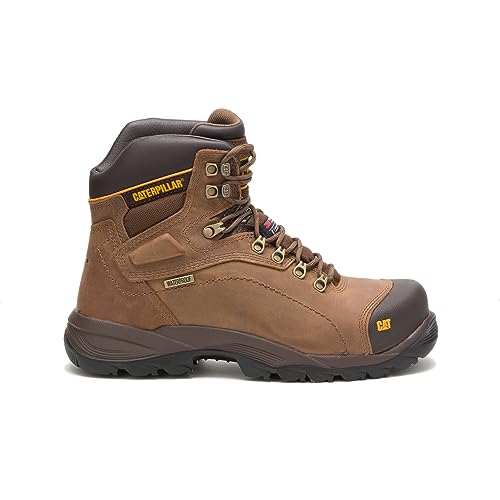 Cat Footwear Men's Diagnostic Waterproof Steel-Toe Work Boot,Dark Beige,8.5 W US - Image 1