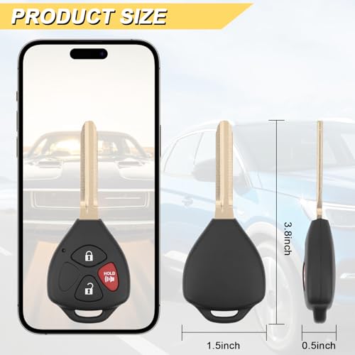 Vurkcy Key Fob Replacement for 2006-2011 Toyota RAV4/ 2008-2013 XB Car Keyless Entry Remote Control,HYQ12BBY 4D67 Chip,3 Buttons,2Pcs - Image 4