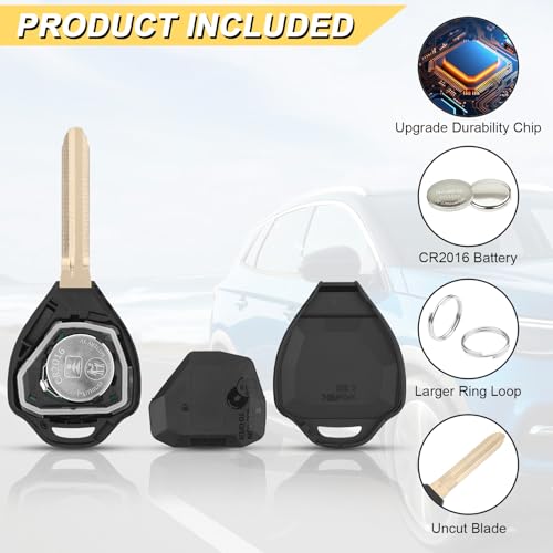 Vurkcy Key Fob Replacement for 2006-2011 Toyota RAV4/ 2008-2013 XB Car Keyless Entry Remote Control,HYQ12BBY 4D67 Chip,3 Buttons,2Pcs - Image 5