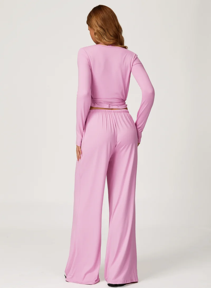 KAWN.YOGA Mid Waist Wide Leg Joggers