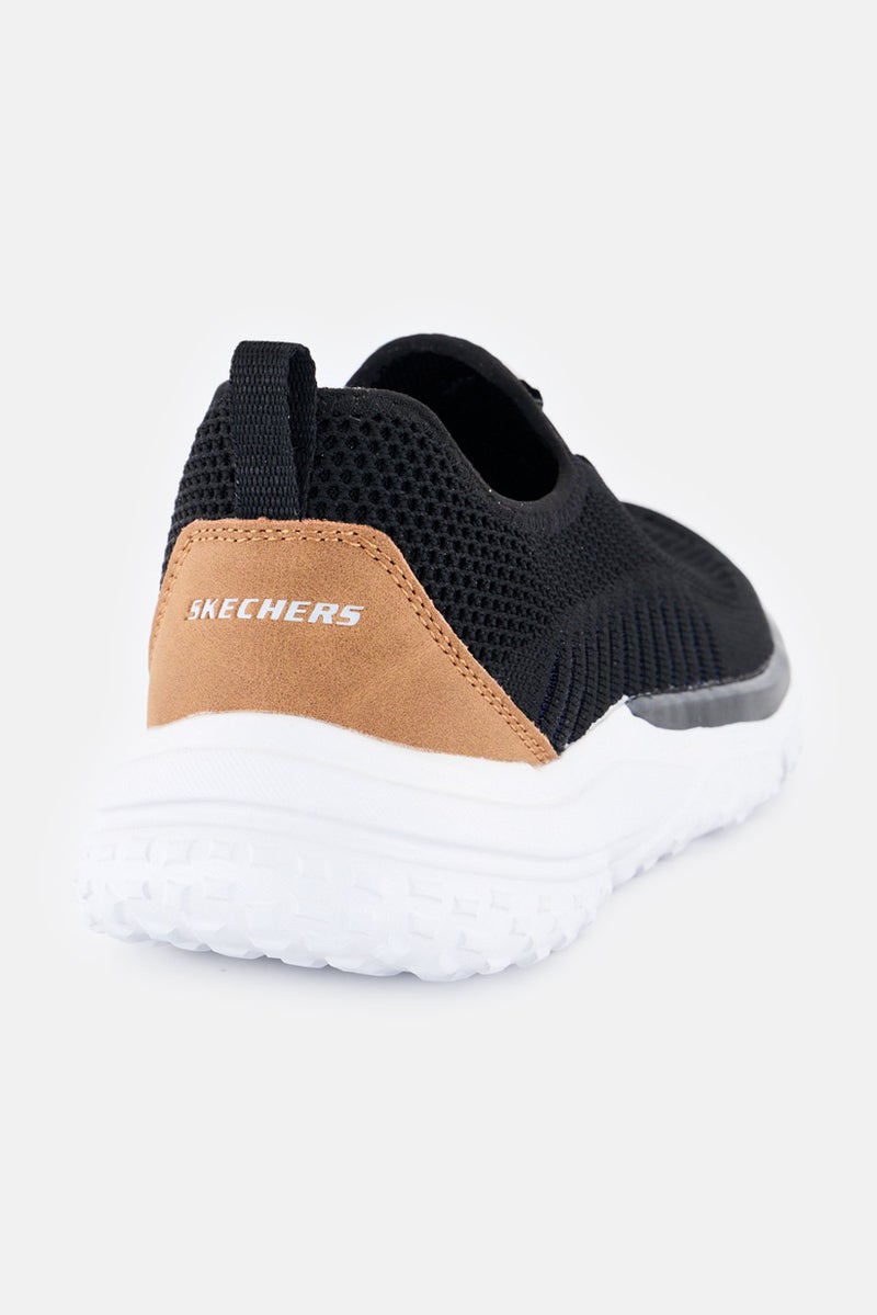 SKECHERS Men Solvano Gaten Slip On Outdoor Shoes, Black - Image 3
