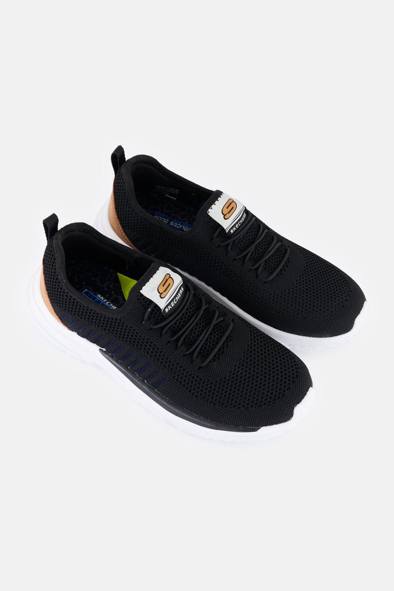 SKECHERS Men Solvano Gaten Slip On Outdoor Shoes, Black - Image 1