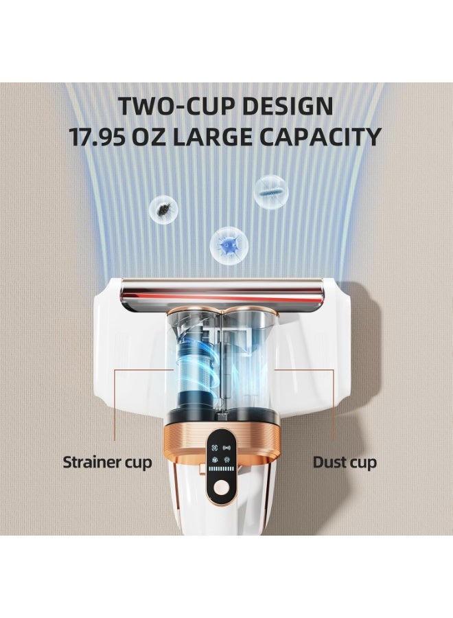 مكنسة فراش لاسلكية، مكنسة سرير 15 كيلو باسكال بضوء UV-C 253.7 نانومتر، فلتر HEPA وموجات فوق صوتية، مكانس يدوية متعددة الاستخدامات للسرير، الأريكة، الكنبة، سرير الطفل - Image 4