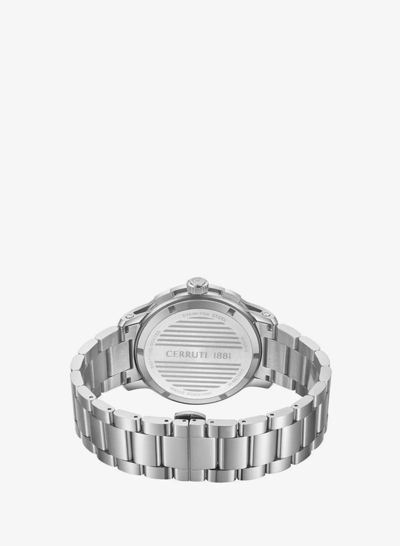 CERRUTI 1881 Grey/Black Men's Petroio Grey/Black Dial Stainless Steel Bracelet Chronograph Watch for Men, 43mm for Men | Best Price UAE