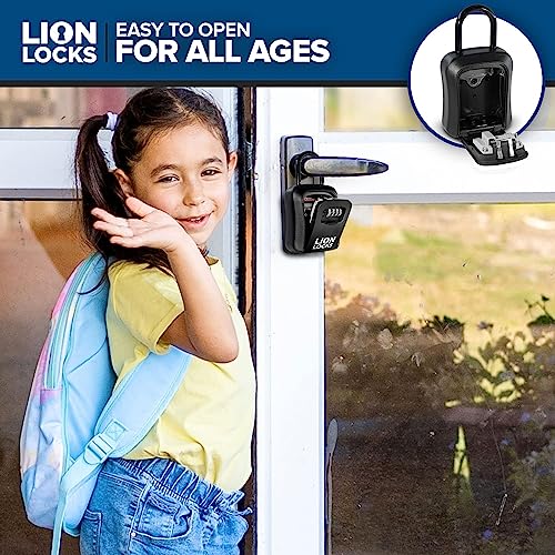 Lion Locks Key Lock Box for Keys with Code (12 Pack) 4 Digit Combination Lockbox for Keys Outdoor, Portable, Waterproof, Realtor Lock Box, Black - Image 5