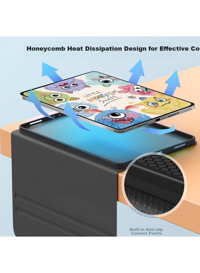 Jiang Ming Jiangming Compatible With Honor Tablet V9 Protective Case Model, 11.5-inch Soft Light Version Tablet Computer Case, Slim Full Coverage Shockproof Soft Shell, Creative Cartoon Cute Study Leather Cover - Image 2