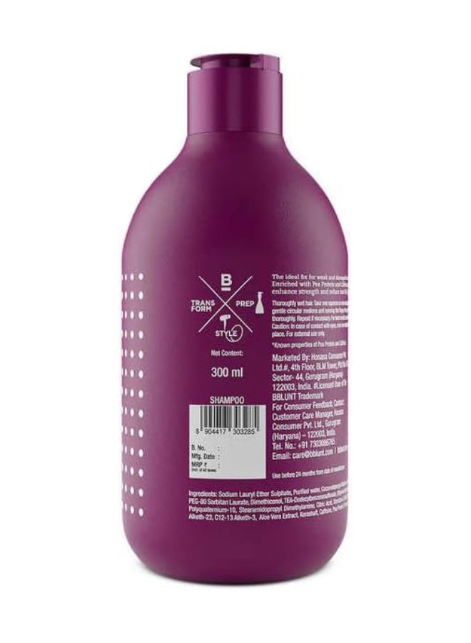 BBLUNT Hair Fall Control Shampoo with Pea Protein And Caffeine for Stronger Hair - 300 ml - Image 2