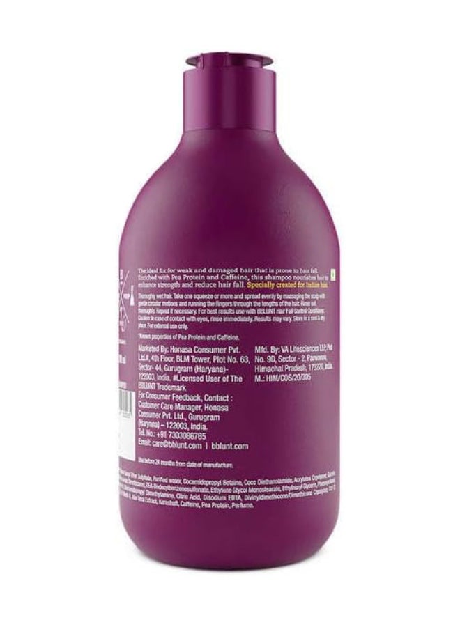 BBLUNT Hair Fall Control Shampoo with Pea Protein And Caffeine for Stronger Hair - 300 ml - Image 3