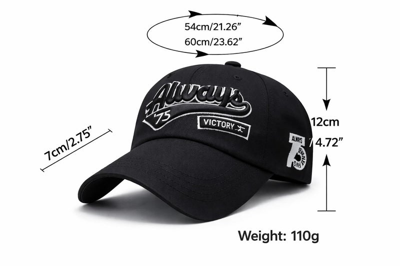 BRANDONN Casual Cotton Cap for Men & Women, Breathable Sun Hat (Black, Pack of 1) - Image 4