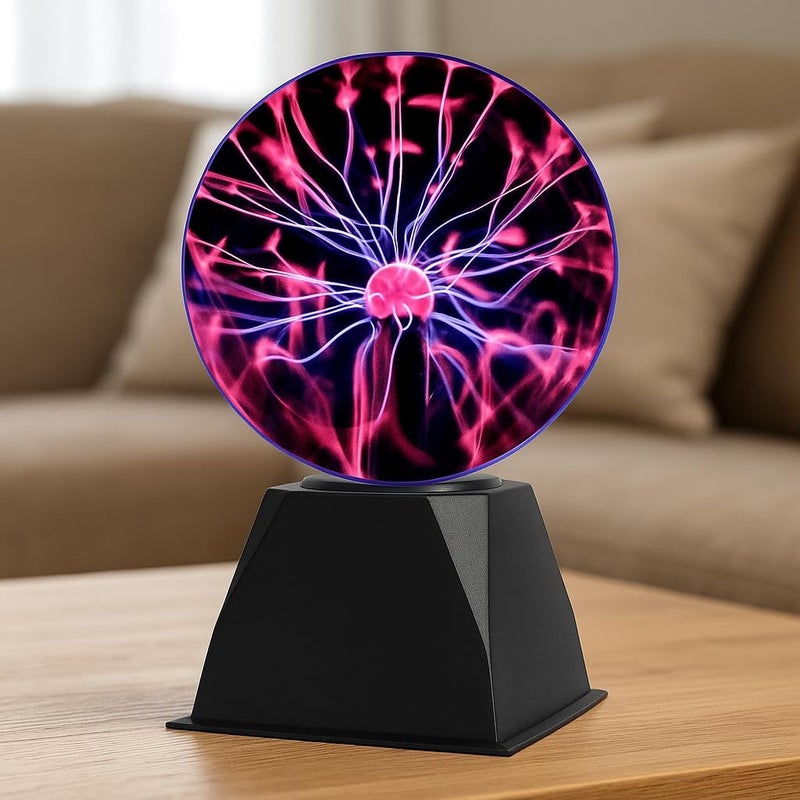 Fitto 6 Inch Magic Plasma Ball Lamp - Sound Sensitive, Interactive Plasma Globe for Kids & Adults - Educational, Touch Activated Lightning Ball, Perfect for Home Décor, Science Projects, and Parties - Image 1