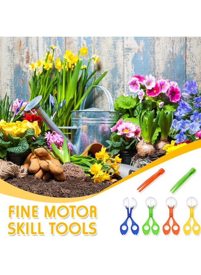 Mudder 12 Pieces Fine Motor Skill Toys Includes 6 Handy Scoopers 6 Jumbo Tweezers Bug Insects Tweezer Backyard Explorer Outdoor Tool Sensory Learning Tool Skill Development Nature Exploration Observation - Image 4