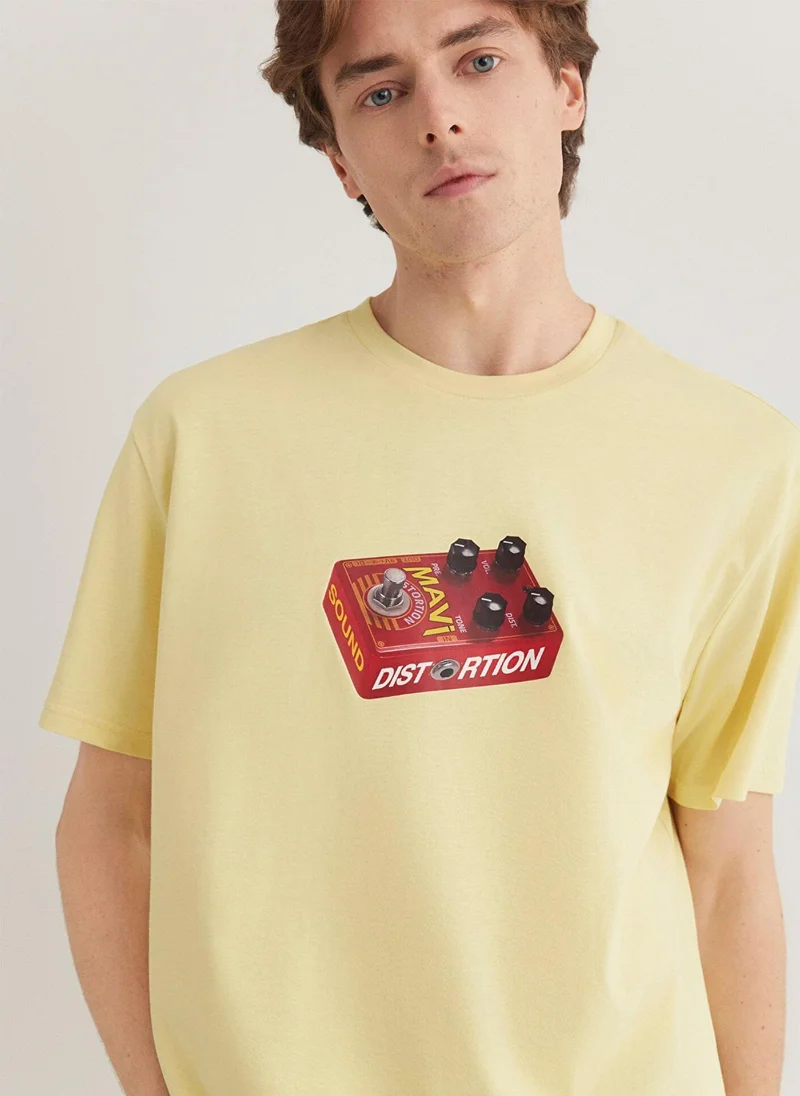 MAVI Printed Yellow T-Shirt