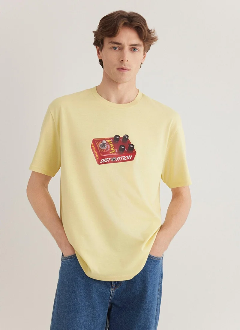 MAVI Printed Yellow T-Shirt