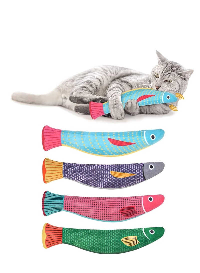 KASTWAVE Pcs Catnip Toy Plush Cat Toys with Jingly Bell Bite Resistant Chew Toys Catnip Filled Cartoon Cat Teething Chew Toy - Image 1