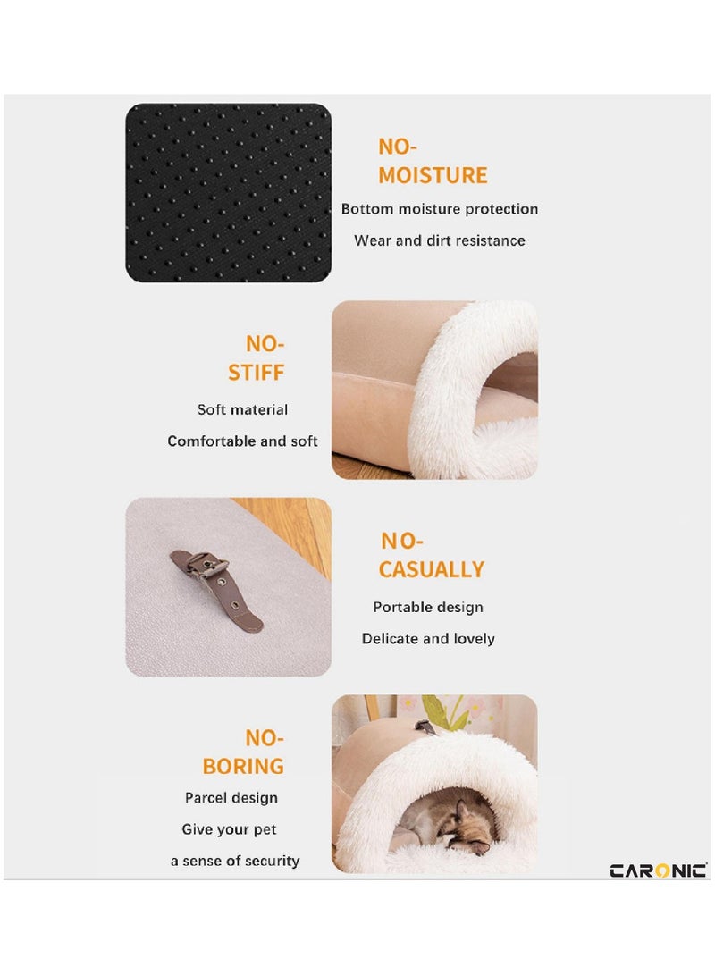 CARONIC Home Pet Bed For Cats And Small Dogs Bed Removable Washable For Indoor And Outdoor Pets Sleeping Cozy  - Image 5