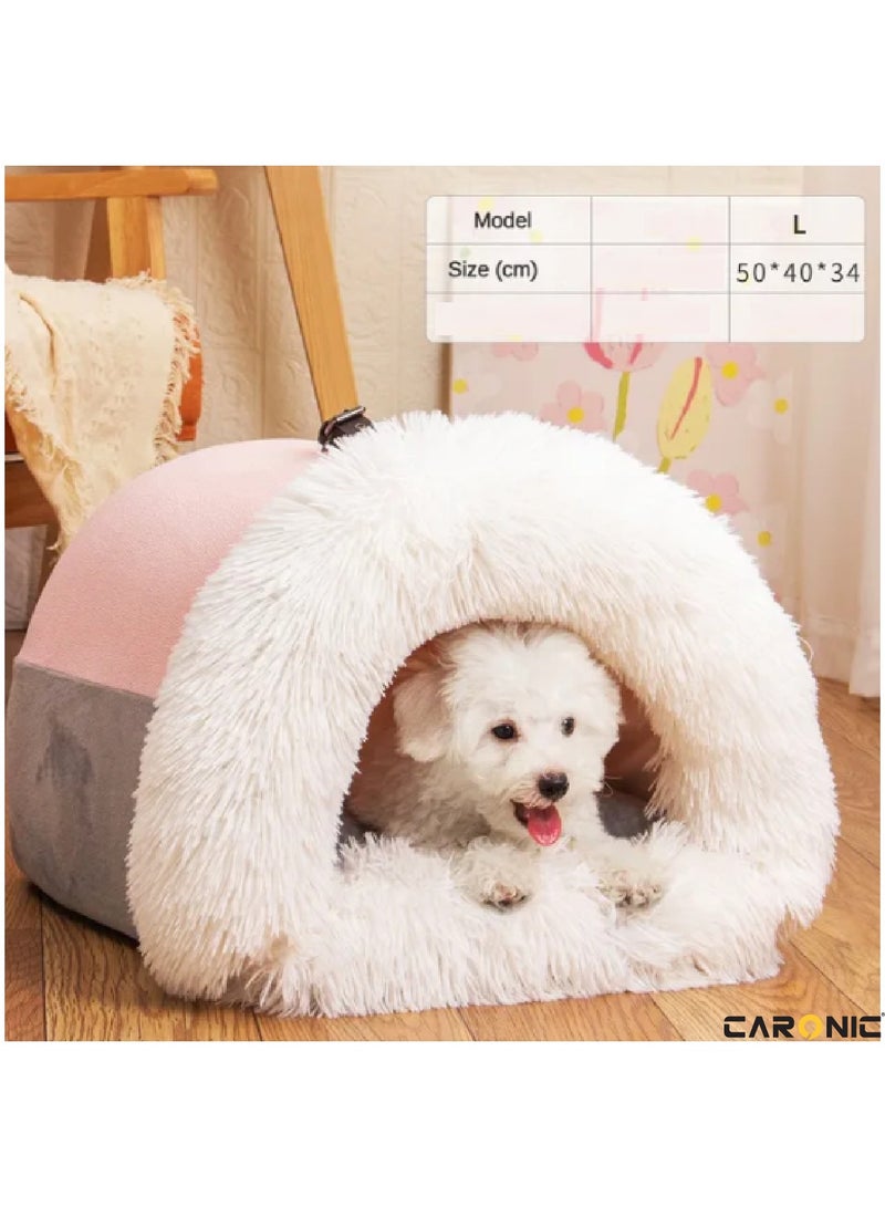 CARONIC Home Pet Bed For Cats And Small Dogs Bed Removable Washable For Indoor And Outdoor Pets Sleeping Cozy  - Image 2