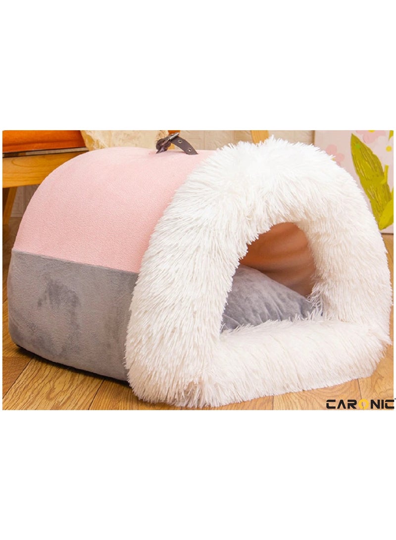 CARONIC Home Pet Bed For Cats And Small Dogs Bed Removable Washable For Indoor And Outdoor Pets Sleeping Cozy  - Image 1