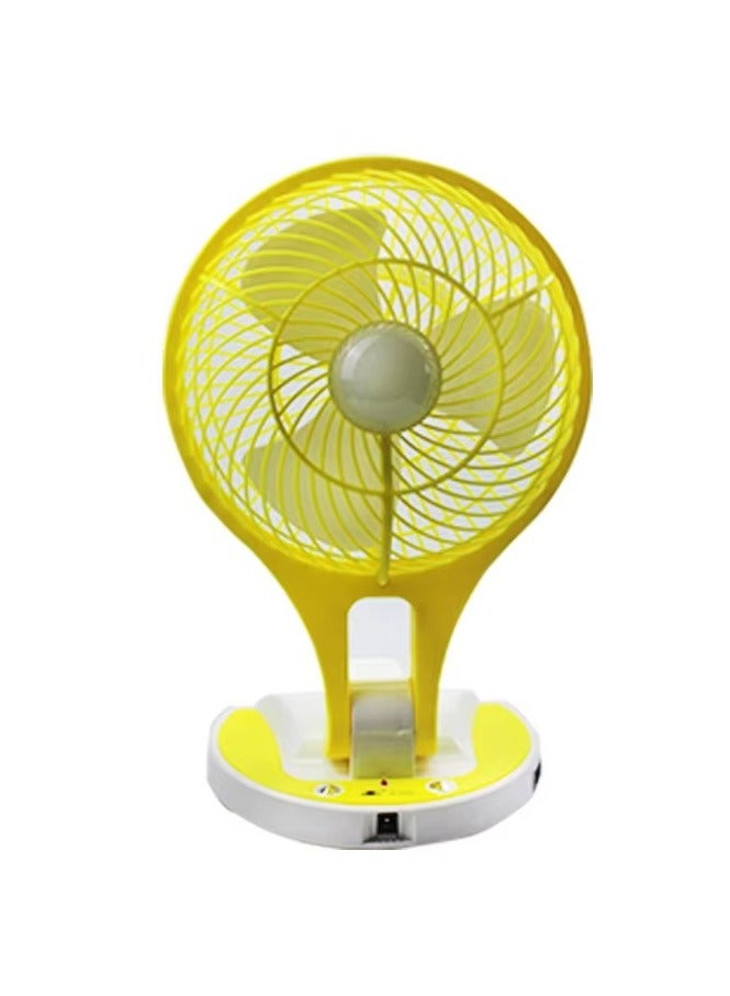 جي آر مروحة محمولة قابلة لإعادة الشحن مع وضعي إضاءة، سرعتين، تصميم قابل للطي وخطاف تعليق, تبريد مدمج للمنزل والمكتب والسفر, أزرق - Image 3