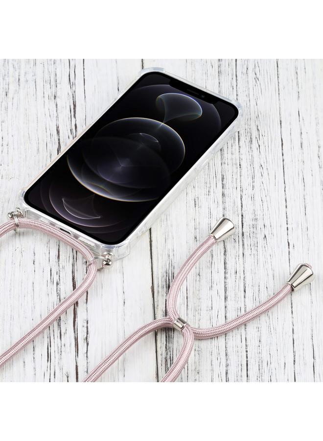 Zaboon Case For iPhone 13 Pro Max Four-corner Shockproof Transparent TPU Protective Case with Lanyard - Image 3