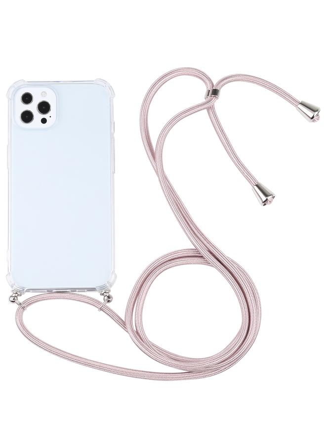 Zaboon Case For iPhone 13 Pro Max Four-corner Shockproof Transparent TPU Protective Case with Lanyard - Image 1