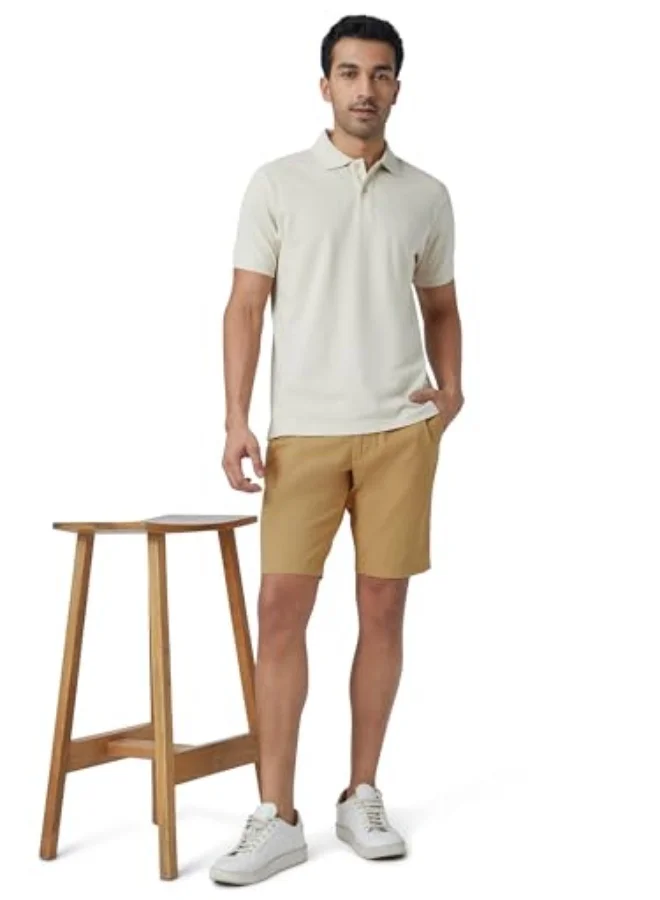 XYXX  XYXX Menâ€™s Element Cotton Straight Fit Solid Chino Shorts with Side Pockets  | Best Price UAE