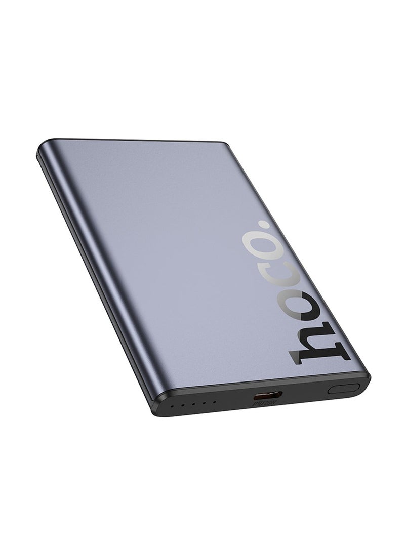 هوكو باور بانك مغناطيسي HOCO Q32 بسعة 5000 مللي أمبير مع شحن سريع 20 وات – رمادي معدني - Image 4