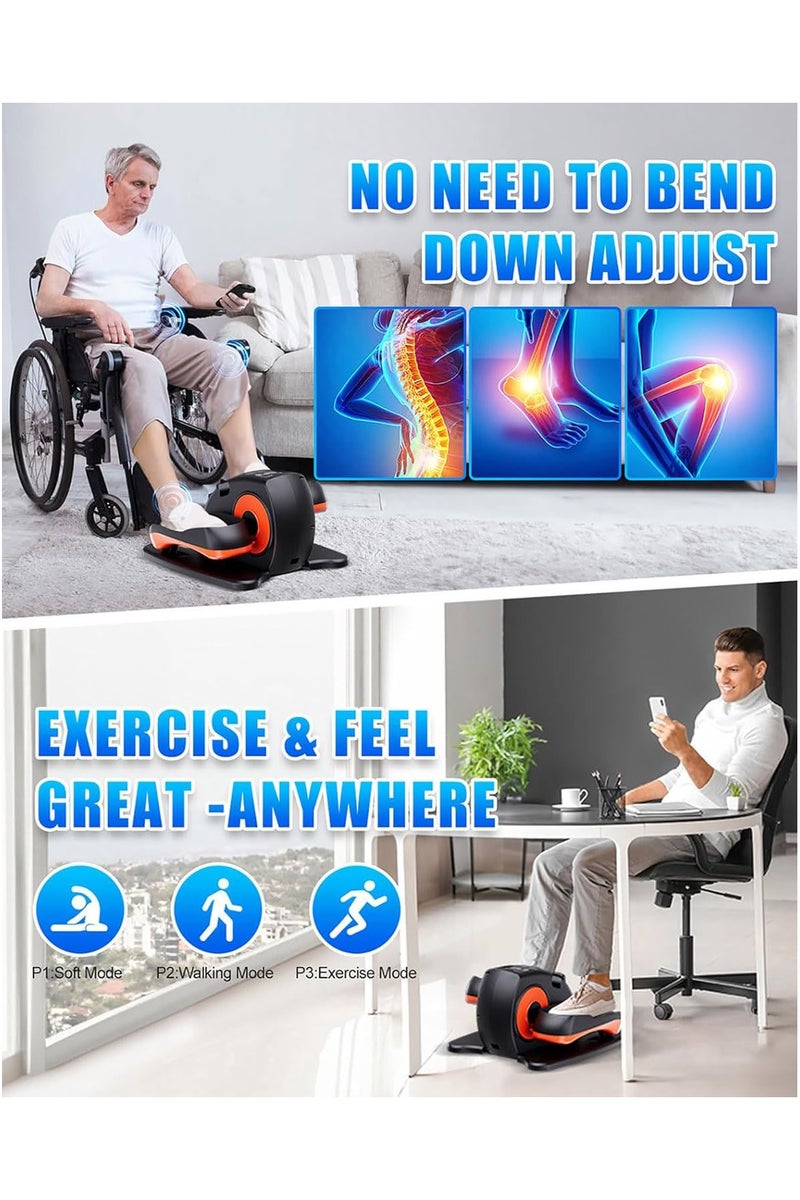 كينجمازي جهاز إهليلجي مكتبي كهربائي - مشاية رياضية صامتة تحت المكتب لكبار السن - Image 3