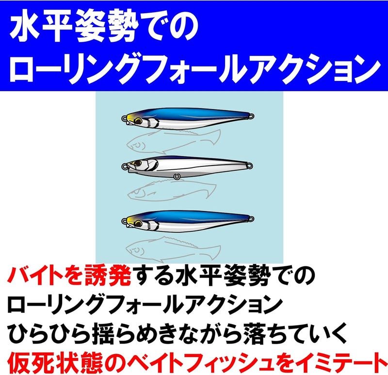 DUEL F1197-HLCL Sinking Pencil Lure - Monster Shot (S) for Sea and Freshwater Fishing - Image 4