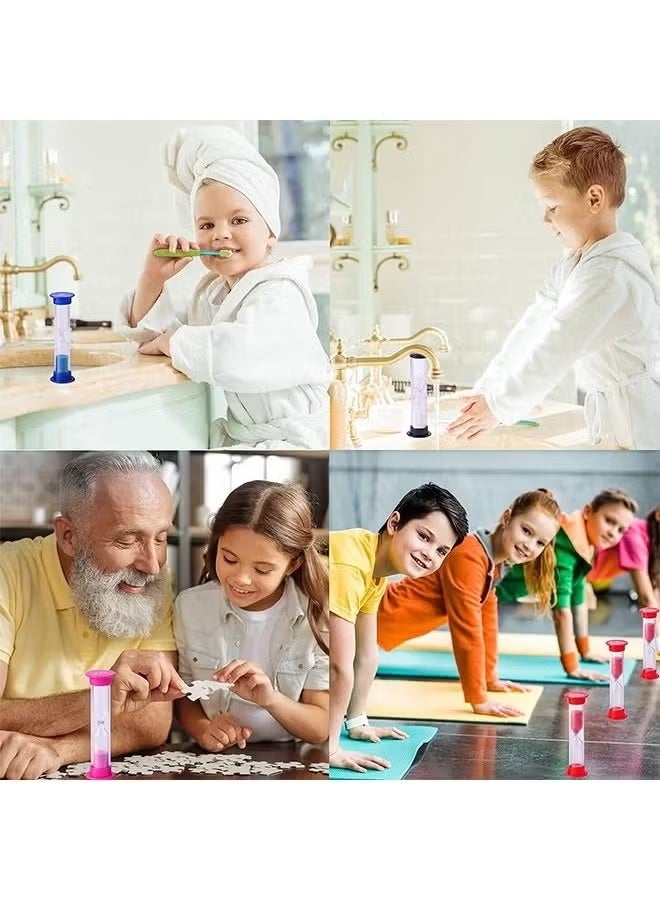 6-Piece Sand Timer, Colorful Hourglass Timer 30sec / 1min / 2mins / 3mins / 5mins / 10mins Sand Clock Timers for Brushing Children's Teeth Cooking Game School Office - Image 4