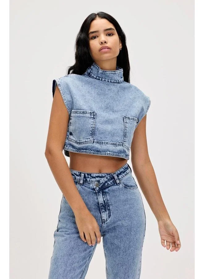 Bad Bear Veronica Blue Women's Denim Crop.
