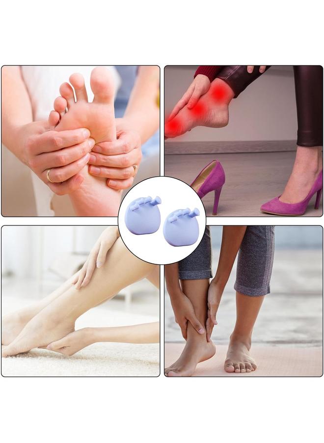 فواصل أصابع القدم المصنوعة من السيليكون للنساء - 2 فواصل أصابع القدم من الجل الناعم، مدرب قوس القدم طويل الأمد ومصحح إصبع القدم الحنفاء | فواصل العناية بالقدم العظمية، وسائد محاذاة أصابع القدم، ومفرقات أصابع القدم للرجال والنساء - Image 4