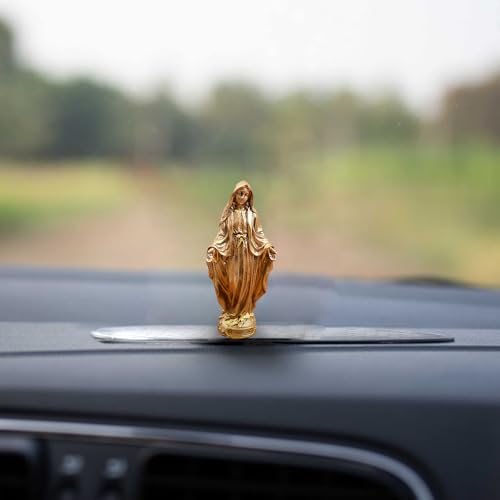 Spillbox Christmas Holiday Décor|Holy Family|Nativity Scene Figurine|Manger Scene Indoor DecorationCar Dashboard Décor|Christmas Statue Ornaments for Home (3 inch Mother Mary) - Image 1