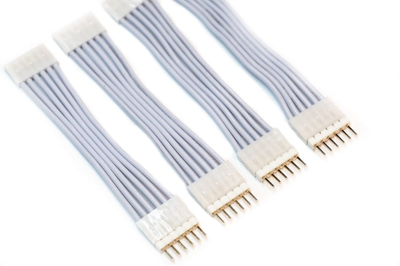 Litcessory Flexible Corner Connector/Extension Cable for Philips Wiz LED Light Strips (2in, 4 Pack, White) - Image 1
