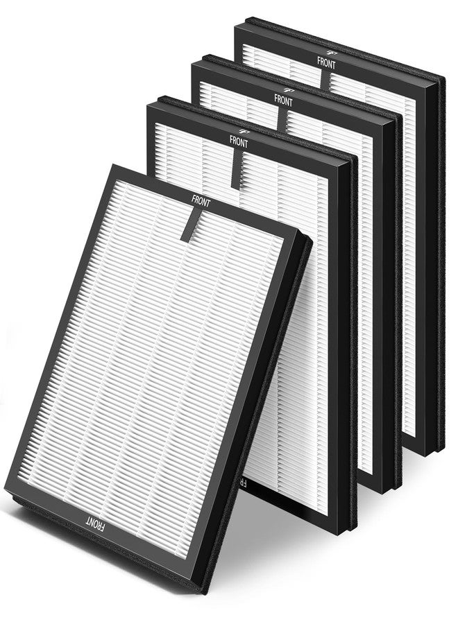 isinlive 4 Pack MR5866 Filter Compatible with MORENTO MR5866 Air Purifiers, MR5866 HEPA Replacement Filter for 99.97% Air Pollutants, Odor and Smoke, Original Version White - Image 1