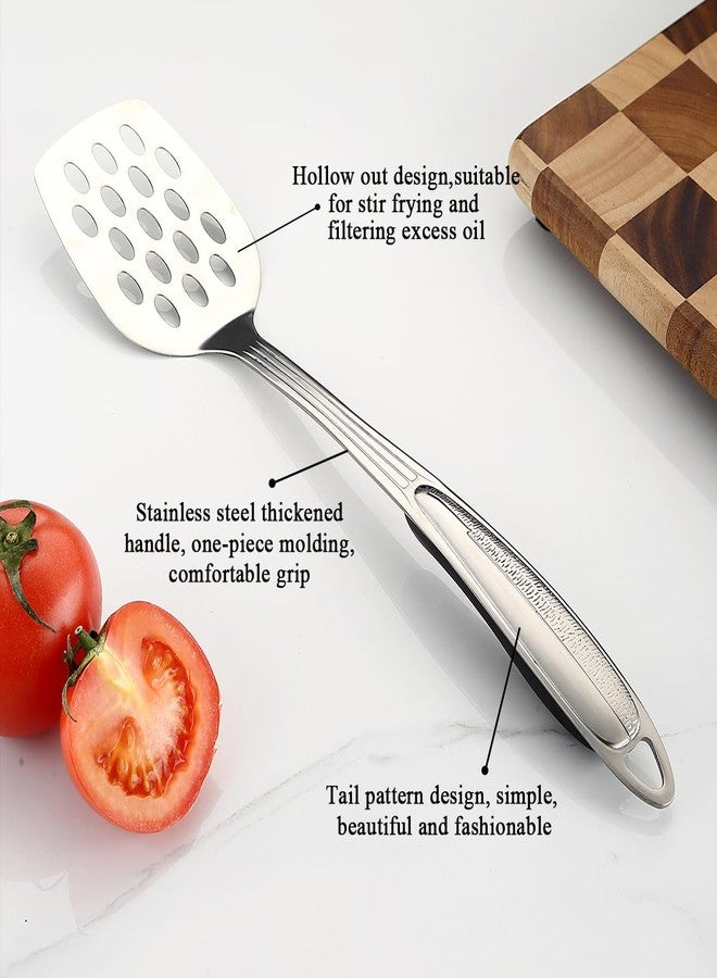 Berglander Stainless Steel Kitchen Utensils Set 6 Pcs, Cooking Utensil Sets, Kitchen Gadgets Essentials Include Metal Spatula Set, Skimmer, Ladle, Serving Spoon, Slotted Spoon, Carving Fork - Image 5