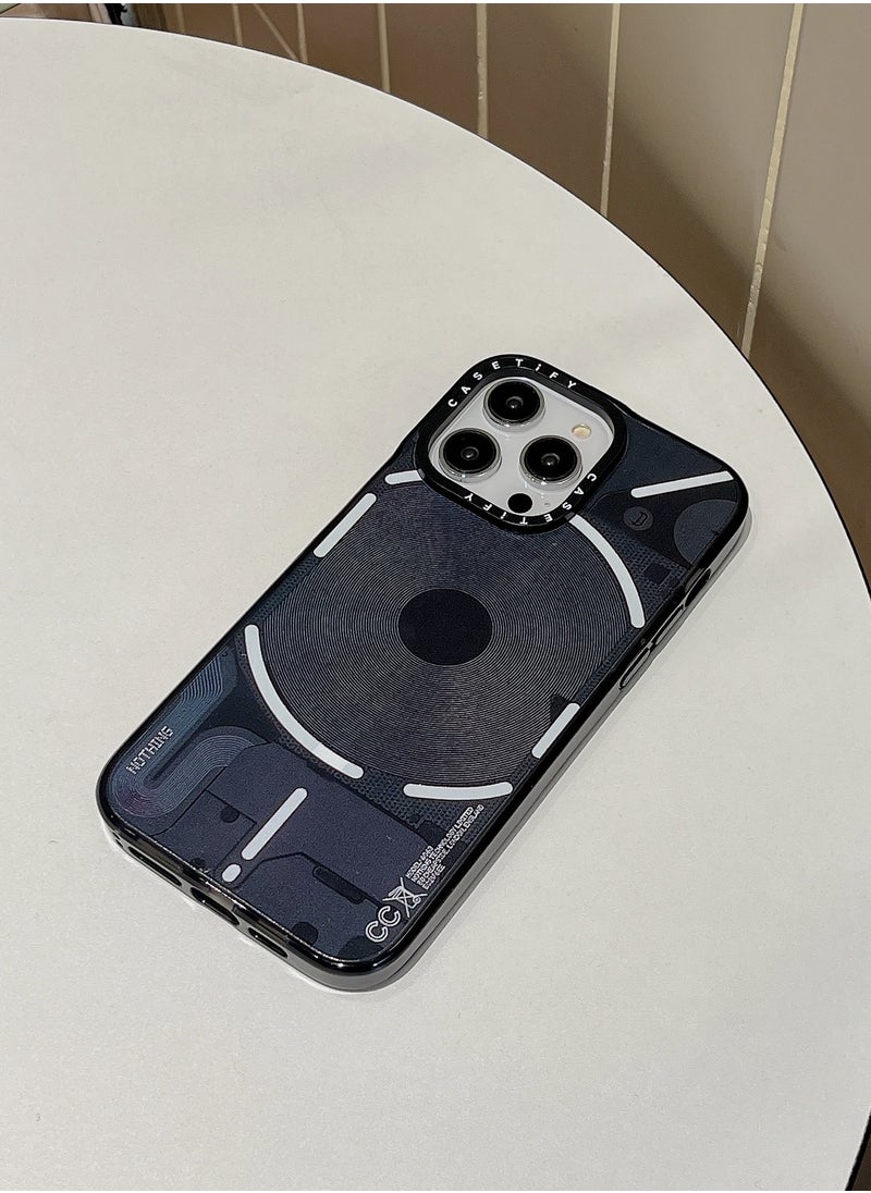 Casetify - Apple iPhone 15 Pro Case,Co-Branding with Nothing  Magnetic Adsorption Phone Case - Black - Image 1