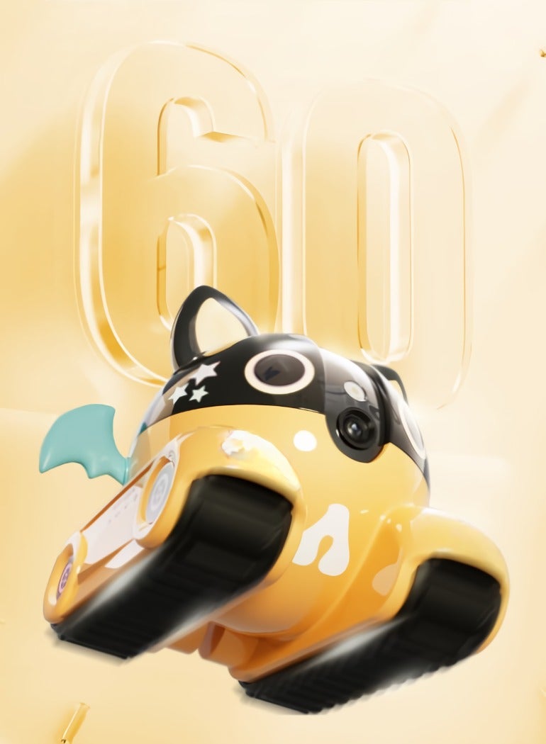 Wifi Pet Monitoring Mobile Camera, Wireless AI Smartphone Pet Monitor Camcorder, Sturdy And Durable Moving Camera For Pet Monitoring Home Security, (1pc, Yellow) - Image 2