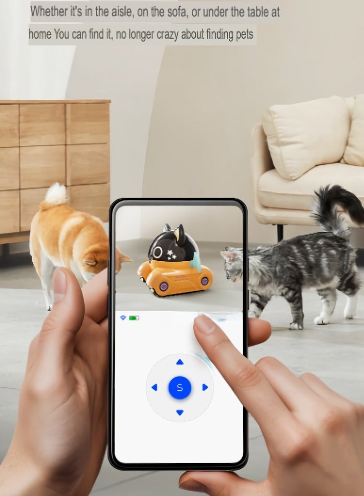 Wifi Pet Monitoring Mobile Camera, Wireless AI Smartphone Pet Monitor Camcorder, Sturdy And Durable Moving Camera For Pet Monitoring Home Security, (1pc, Yellow) - Image 3