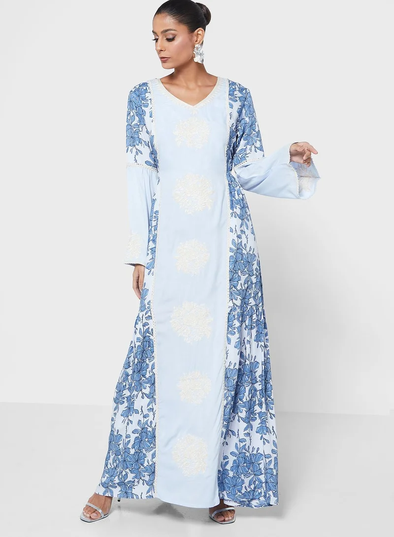 KASHKHA Embroidered Jalabiya