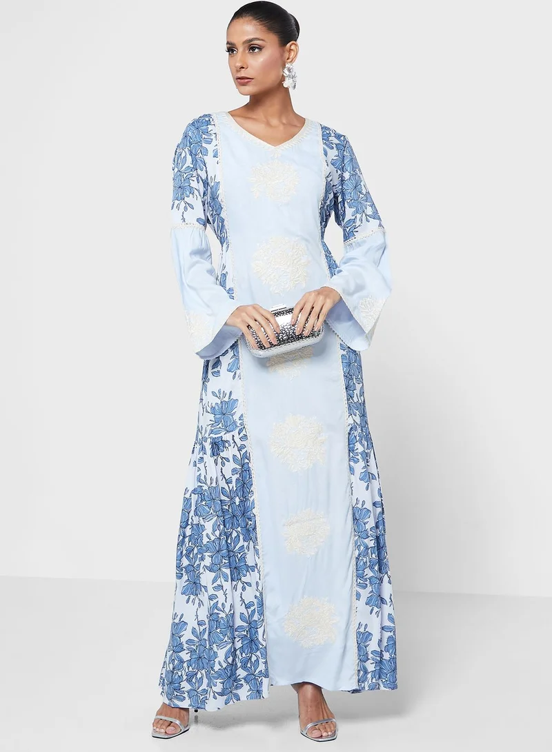KASHKHA Embroidered Jalabiya